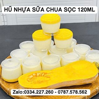 Hũ nhựa sữa chua sọc 120ml, hũ nhựa khía 120ml