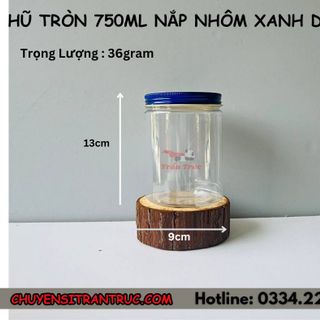 Hũ Nhựa PET Nắp Nhôm 750ml