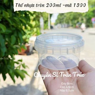 Thố nhựa tròn 200ml microwave - mã 1300