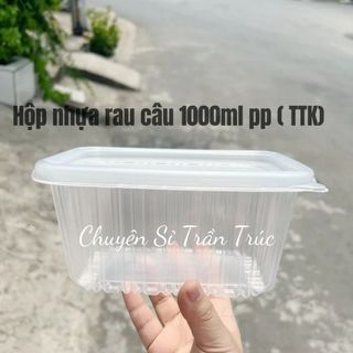 Combo 10 Hộp nhựa đựng rau câu 1000ml, hộp nhựa đựng kim chi TTK