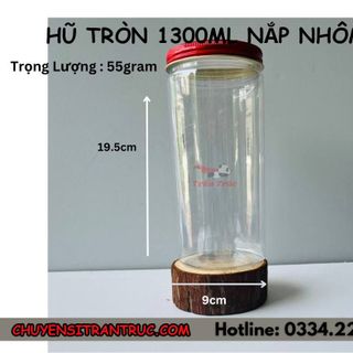Hũ Nhựa PET Nắp Nhôm 1300ml