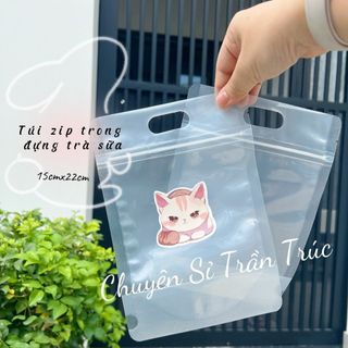 1kg Túi zipper đựng trà sữa, trà chanh 15x22cm - 600ml