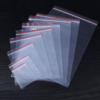 100gram túi zip chỉ đỏ các size