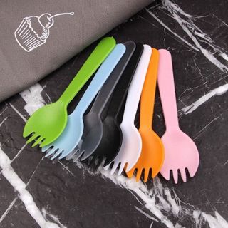 Set 50 thìa nhựa dùng để ăn bánh kem (dài 11cm)