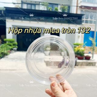 Hộp tròn đựng hạt điều mica 132