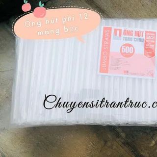 500gram ỐNG HÚT PHI 6/8/12 MÀNG BỌC màu trong (200c)