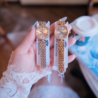 ĐỒNG HỒ NỮ CHÍNH HÃNG FUNMEI F2119 DÂY THÉP MẶT TRÒN KÍNH SAPHIRE ĐÍNH ĐÁ FULLBOX TEM