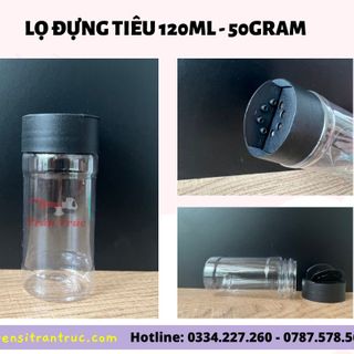 Lọ nhựa đựng gia vị, hũ đựng tiêu 120ml