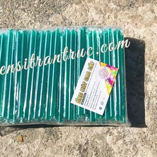 500gram ỐNG HÚT PHI 6/8/12 MÀNG BỌC màu xanh lá (200c)