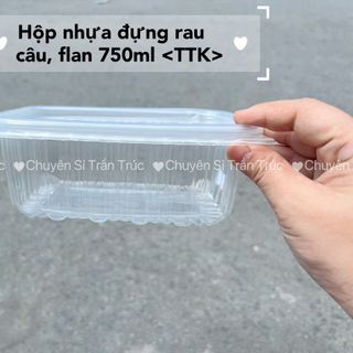 Combo 10 hộp nhựa đựng rau câu, plan 750ml ( TTK)