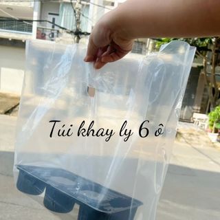 1kg Túi đựng khay ly trà sữa 4 ô , 6 ô