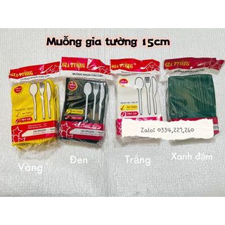 100 Muỗng nhựa 15cm đủ màu ( không bọc màng)