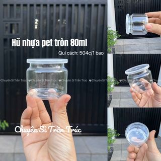Hũ nhựa sữa chua đáy tròn 80ml
