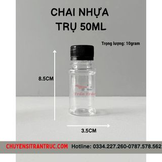 Chai nhựa trụ 50ml