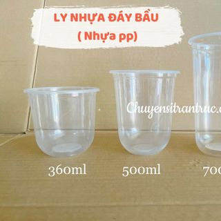 Ly Nhựa PP Đáy Bầu 360ml/500ml/700ml