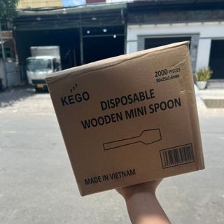 Set 100 muỗng/ nĩa gỗ size 10.5cm - thùng 2000c