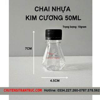 Chai nhựa kim cương 50ml