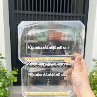 HỘP MICA CHŨ NHẬT MÃ 1218, HỘP MICA CHƯ NHẬT 1232