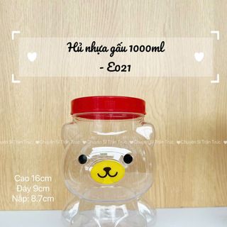 Hũ nhựa gấu E021-1000ml