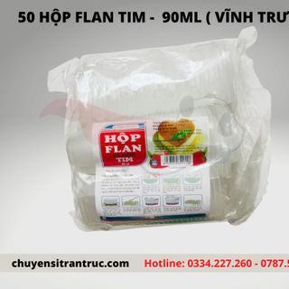 Khuôn Làm bánh Flan Hình Tim 100ML - VĨNH TRƯỜNG