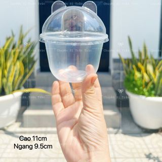 Ly nhựa 300ml nắp gấu