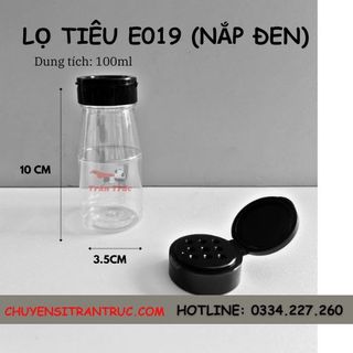 Hũ nhựa đựng tiêu E019 -100ml