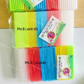 500gram Ống hút không bọc màng đủ màu các size 6,8,12