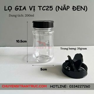 Hũ nhựa đựng gia vị TV25-200ml