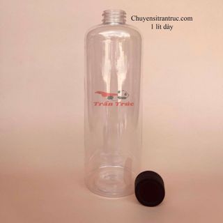 Chai nhựa tròn 1 lít dày - 57gram