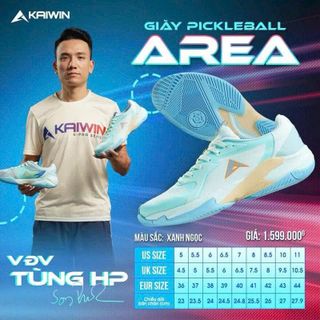 Kaiwin Giày Thể Thao Kaiwin Pickleball Area Chính Hãng - Cầu Lông, Tennis Và Chạy Bộ - Đế Mềm Và Miếng Lót Thông Hơi