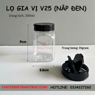 Hũ nhựa đựng gia vị V25 - 200ml
