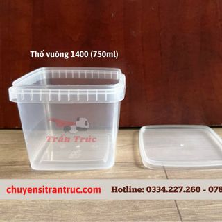 Thố nhựa vuông 1400 -750ml