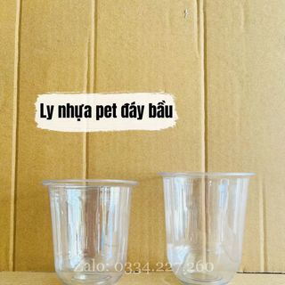 50 Ly Nhựa PET Đáy Bầu 360ml/500ml