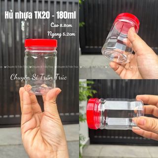 Hũ nhựa nắp đỏ TK20 - 180ml