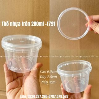 Thố nhựa tròn 280ml-1791