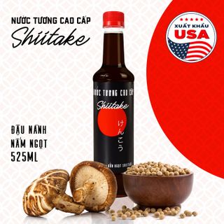 [Combo 3 Chai Nhựa 525ml] Nước Tương Cao Cấp Shiitake Làng Chài Xưa Lên Men Từ Nấm Ngọt Nhật Và Đậu Nành