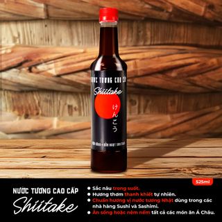 [Combo 3 Chai Nhựa 525ml] Nước Tương Cao Cấp Shiitake Làng Chài Xưa Lên Men Từ Nấm Ngọt Nhật Và Đậu Nành