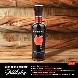 [Combo 2 Chai 250ml] Nước Tương Cao Cấp Shiitake Làng Chài Xưa Lên Men Từ Nấm Ngọt Nhât Và Đậu Nành