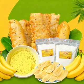 BỘT CHIÊN CHUỐI PHA SẴN: THƠM NGON, TIỆN LỢI, CHO BỮA ĂN VẶT HOÀN HẢO 1KG - WINNIE HOUSE