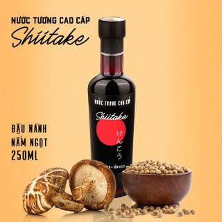 [Combo 3 Chai 250ML] Nước Tương Cao Cấp Shiitake Làng Chài Xưa Tự Nhiên Lên Men Từ Nấm Ngọt Nhật Và Đậu Nành