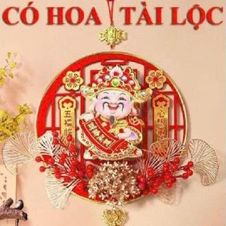 DẢI TREO THẦN TÀI LẮC ĐẦU KÈM BÔNG ĐÀO