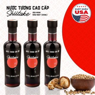 [Combo 3 Chai 250ML] Nước Tương Cao Cấp Shiitake Làng Chài Xưa Tự Nhiên Lên Men Từ Nấm Ngọt Nhật Và Đậu Nành