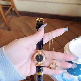 SET ĐỒNG HỒ NỮ SIÊU CẤP CATIOR DÂY DA MẶT VIỀN ĐÁ MINI TẶNG KÈM DÂY CHUYỀN