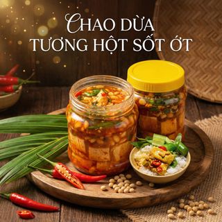 CHAO DỪA TƯƠNG HỘT SỐT ỚT 800G – THƠM BÉO, NGON CHUẨN VỊ - WINNIE HOUSE