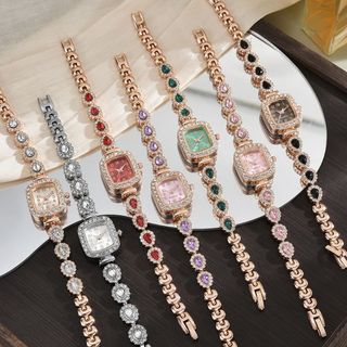 (DH01)- Đồng hồ nữ đính đá, hàng Si hàn quốc.