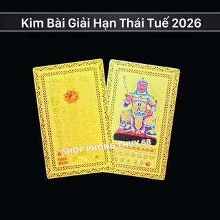 Combo Thái Tuế 2026 Gồm : Túi Thái Tuế - Kim Bài Thái Tuế - Linh Phù Thái Tuế - Thẻ Thái Tuế Đỏ - Móc khóa Thái Tuế