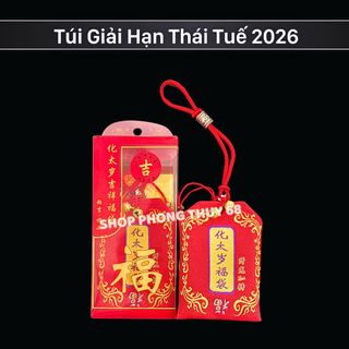 Combo Thái Tuế 2026 Gồm : Túi Thái Tuế - Kim Bài Thái Tuế - Linh Phù Thái Tuế - Thẻ Thái Tuế Đỏ - Móc khóa Thái Tuế