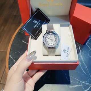 XẢ RẺ ĐỒNG HỒ NỮ RODAL DÂY LƯỚI MÁY NHẬT XỊN MẶT ĐÁ RƠI