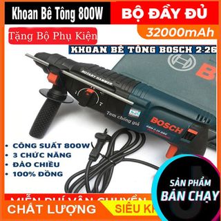 Máy khoan bê tông Bosch GBH 2-26, khoan bê tông bosch 3 chức năng 1000W