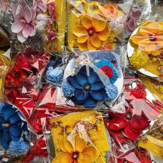 Set phụ kiện hoa trang tria giỏ quà tết, trang trí tết thung 100set ( Hàng Giá Tận Xưởng )